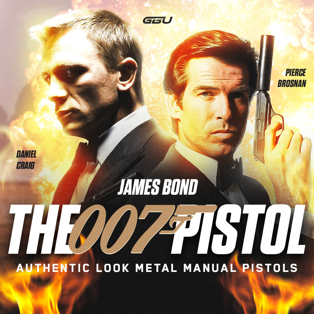 Chrome 007 PPK Metal Manual Pistol - Gel Blaster