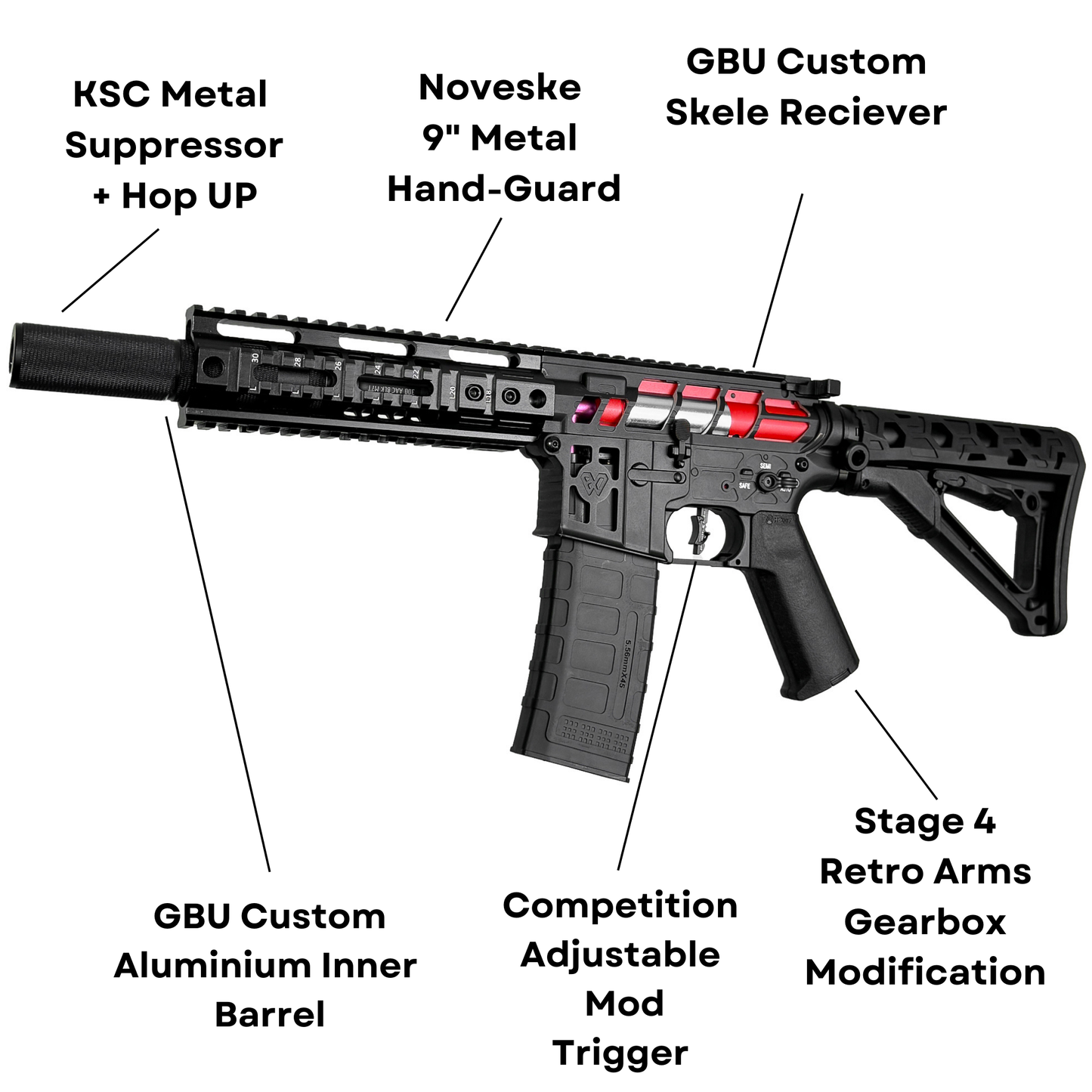 "Rapid Eagle" Stage 4 Exclusive GBU Custom - Gel Blaster (Metal)