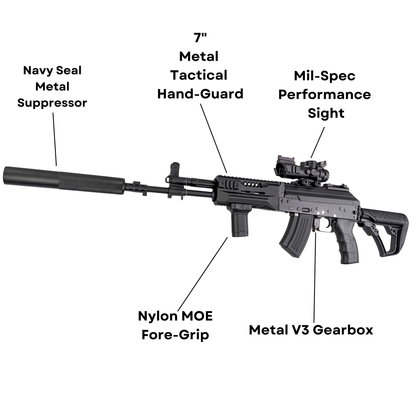 "Midnight Hunter AK47" Comp GBU Custom - Gel Blaster (Metal)