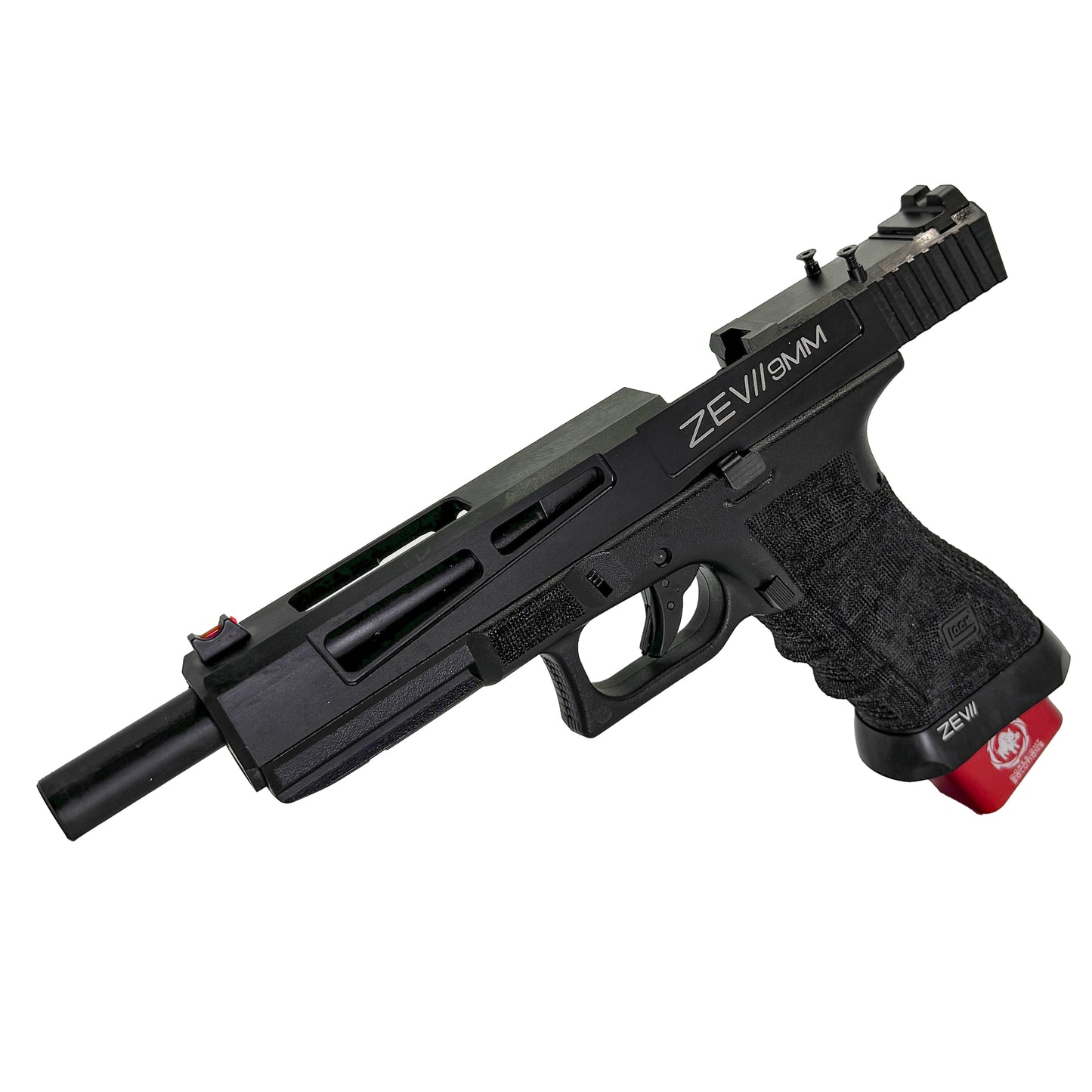 Double Bell ZEV -L Custom Metal Green Gas Blowback Pistol - Gel Blaster