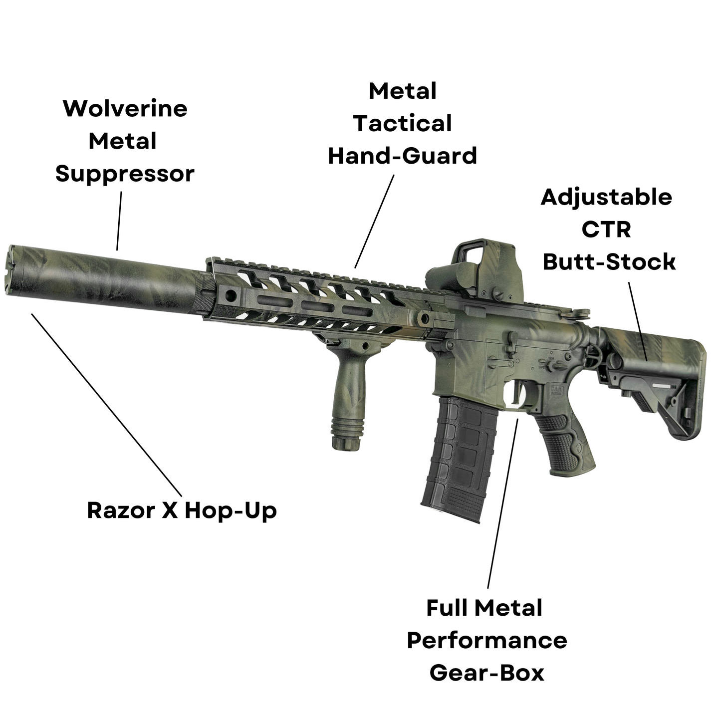 "M4 Apex" Comp GBU Custom - Gel Blaster (Metal)