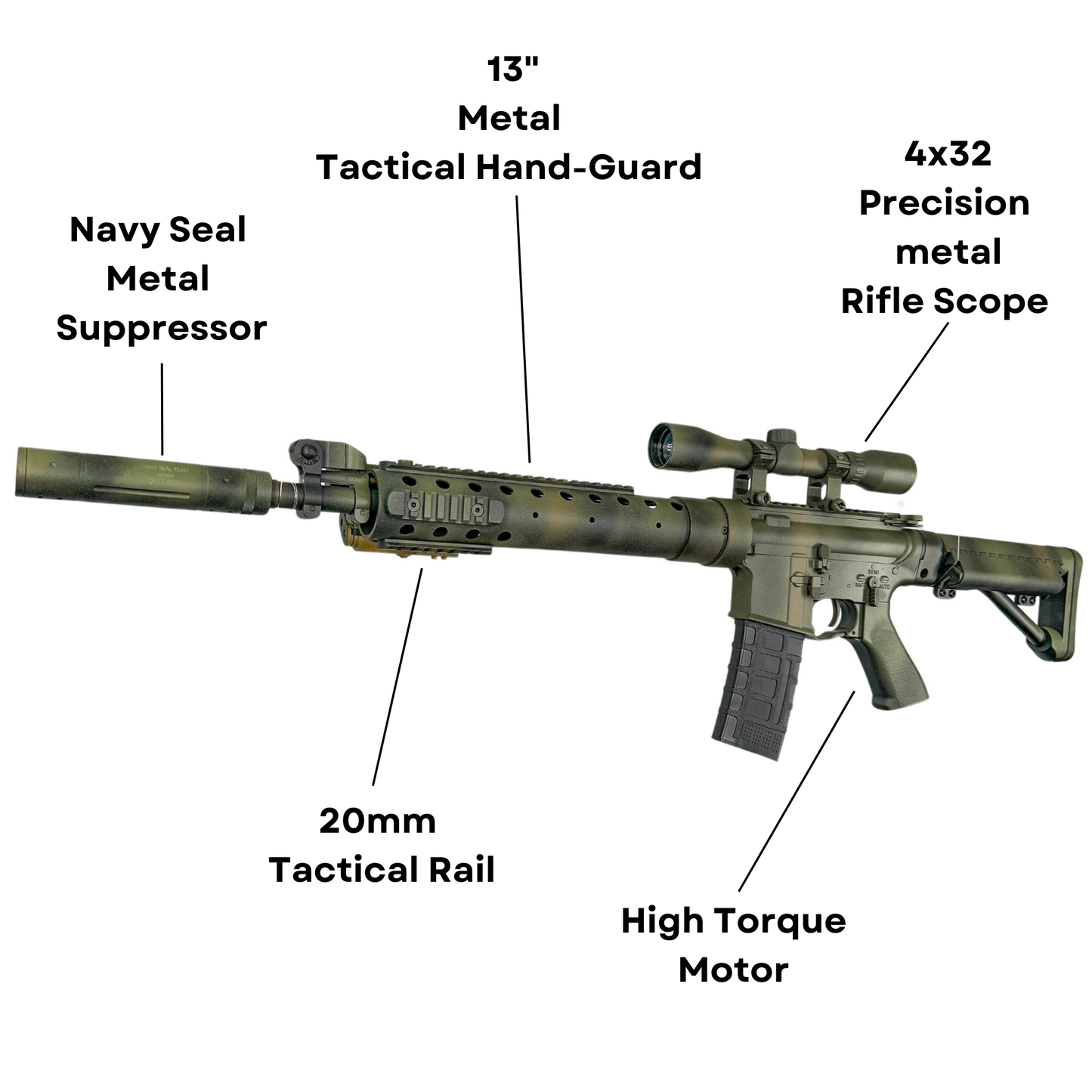 "Jungle Warfare" Comp GBU Custom - Gel Blaster (Metal)