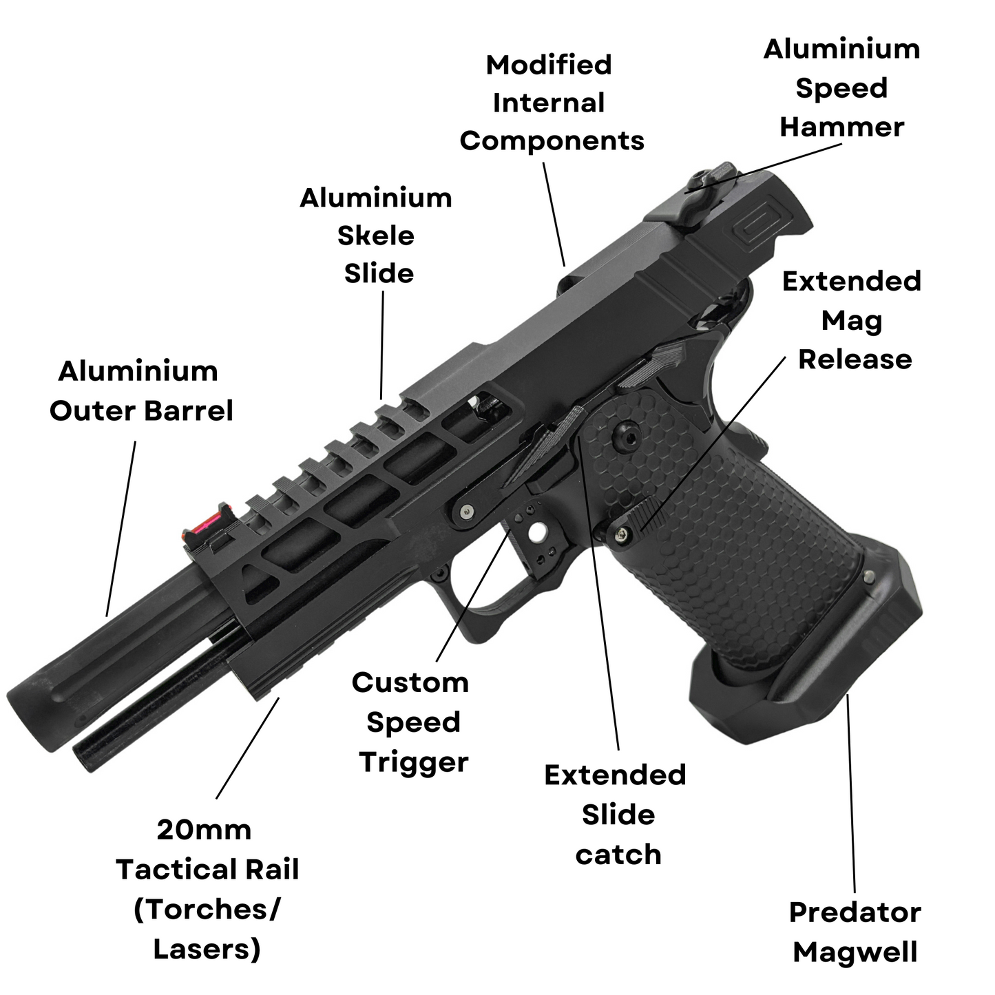 "Intense Precision" 5.1 Competition Custom Hi-Capa - Gel Blaster (Metal)