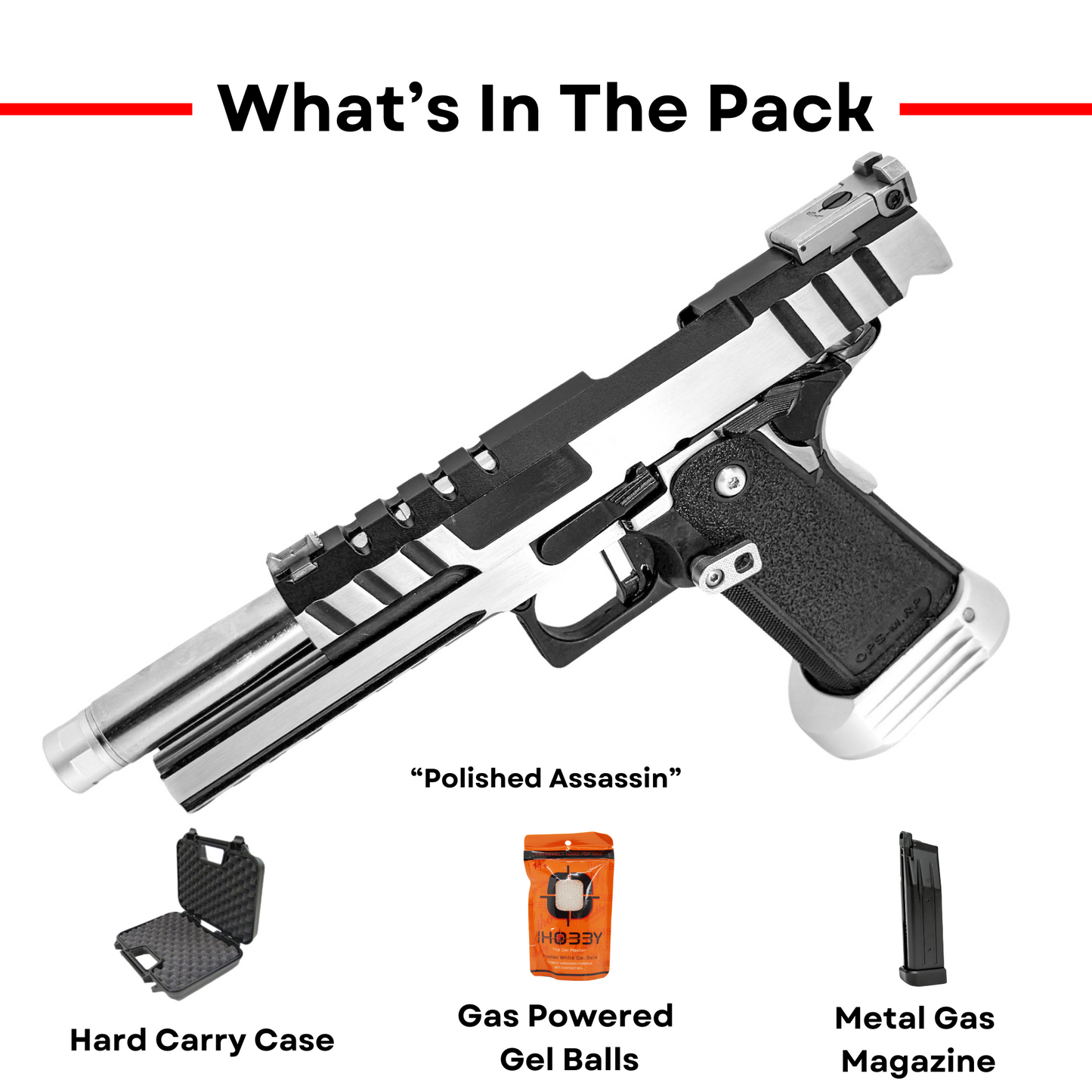 "Polished Assassin" 5.1 Competition Custom Hi-Capa - Gel Blaster (Metal)