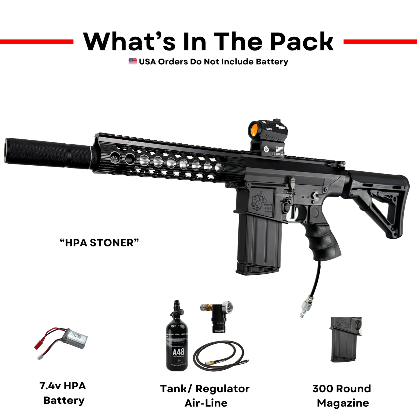 "HPA Stoner" GBU Custom HPA - Gel Blaster (Metal)