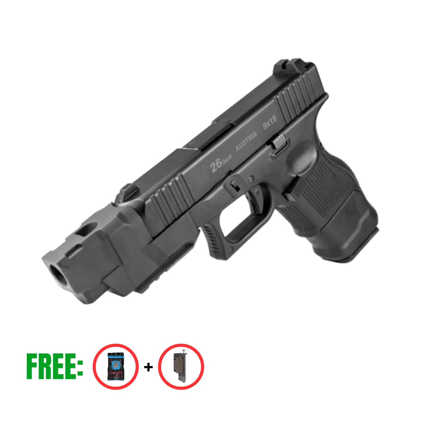 Double Bell G26 Advance Green Gas Blowback Pistol - Gel Blaster – Gel ...