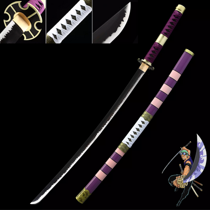 One Piece "Roronoa Zoro" Sandai Kitetsu Sword (Purple Version)