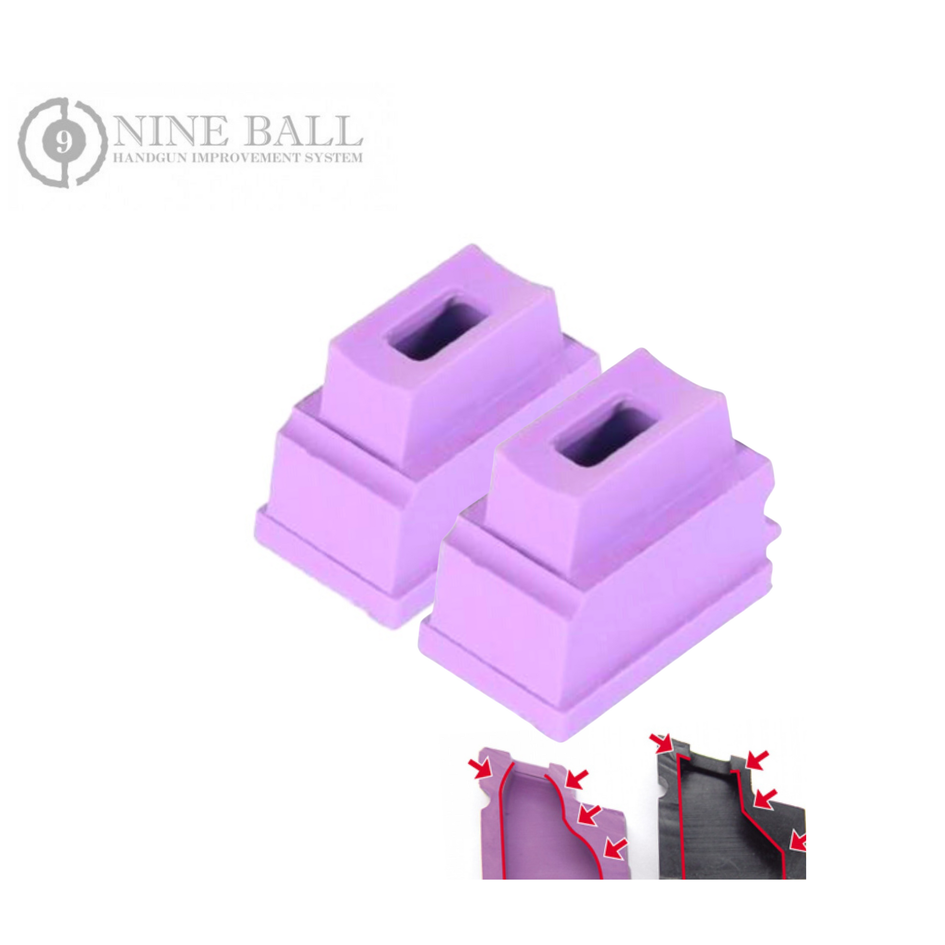 2 Pack Nineball Enhanced G-Series (AAP01/ Glock) Gas Route – Gel