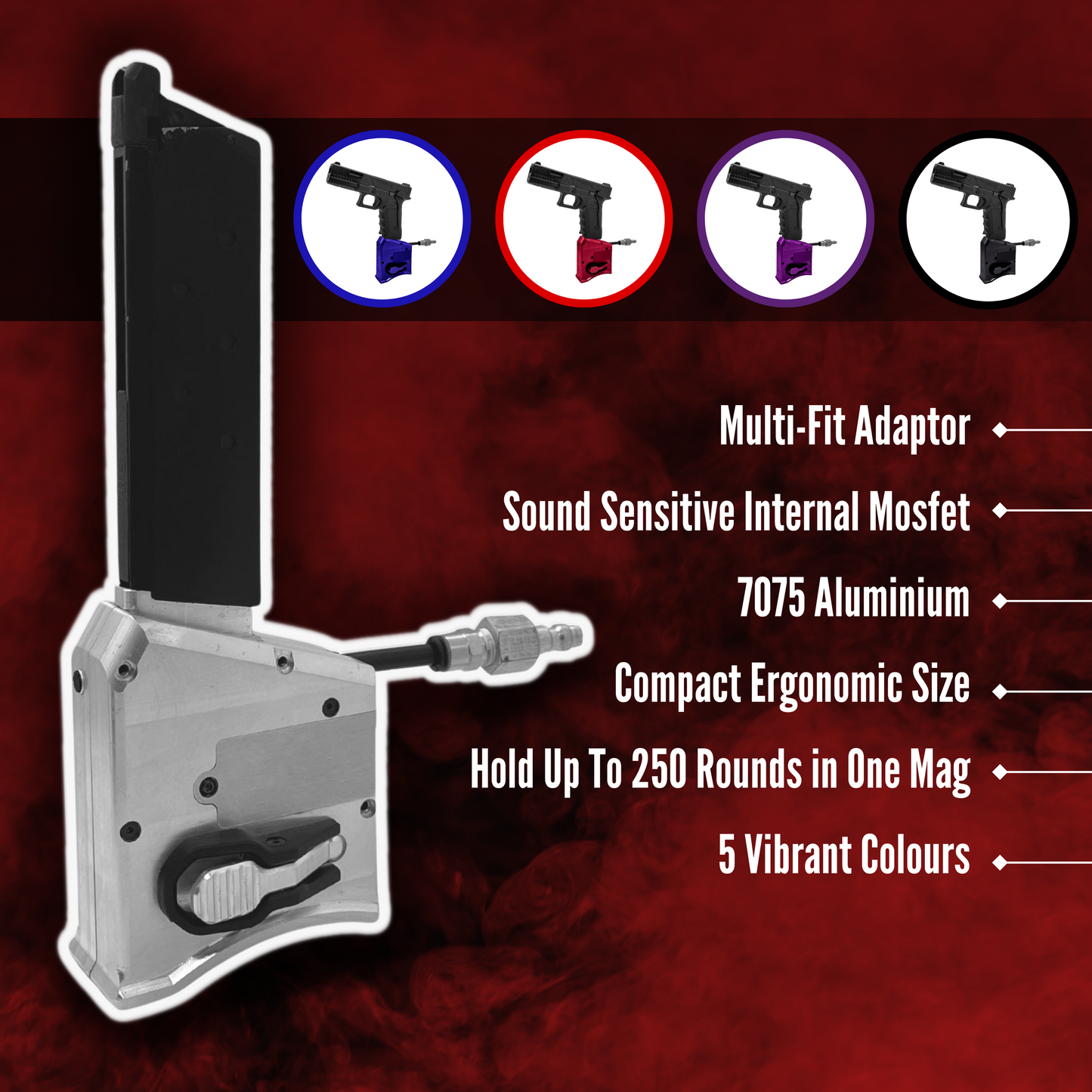 Aluminium HPA Multi-Fit Electric Pistol Adaptor Kit